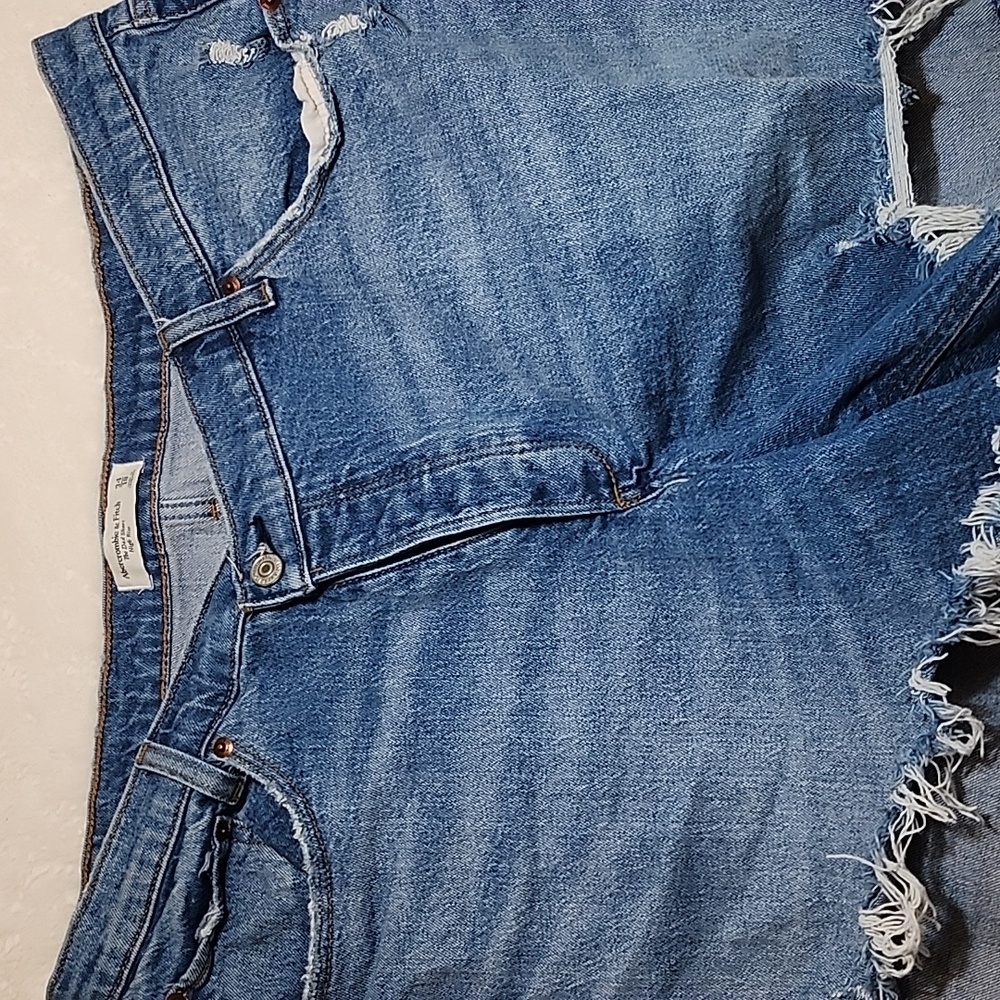 Abercrombie&Fitch The dad high-rise short criss-cross Size 34/18 - Picture 8 of 16